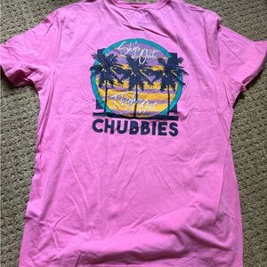 Chubbies Pink Tropical Beach Tee Short Sleeve